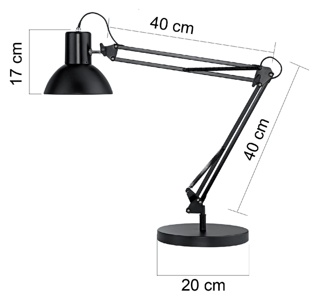 Bureaulamp Unilux Success 66 led tafelklem zwart