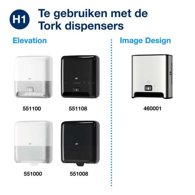 Handdoekrol Tork H1 Matic Advanced 2-laags 150m naturel 290099