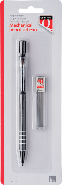 Mechanical pencil set Quantore 0.5mm + 12 pieces