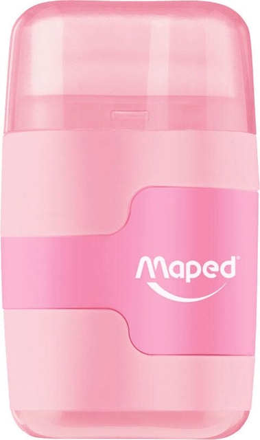 Puntenslijper Maped Connect 2gaats met gum display á 20 stuks pastel assort