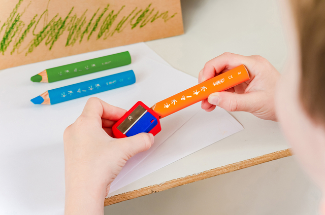 Whiteboardpotlood BicKids Multi Surface + puntenslijper/doekje ass 3st
