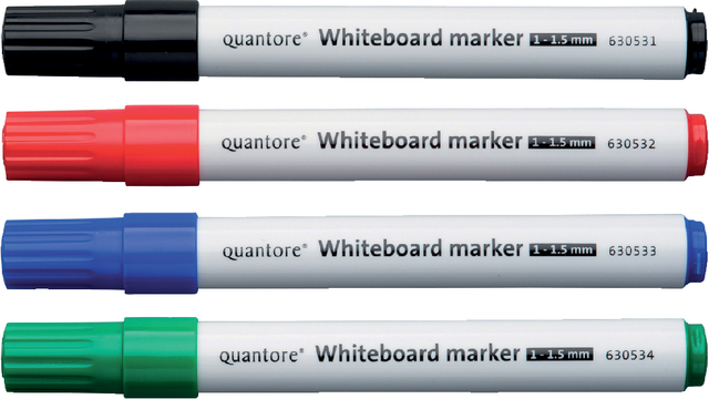 Whiteboard marker Quantore round 1-1.5mm 4pieces assortment