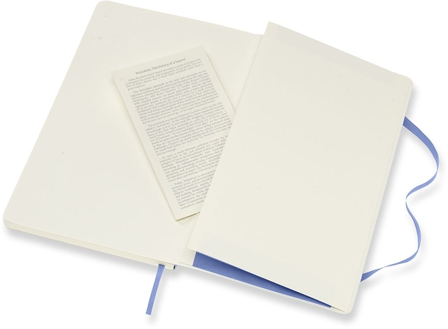 Notitieboek Moleskine large 130x210mm blanco soft cover hydrangea blue