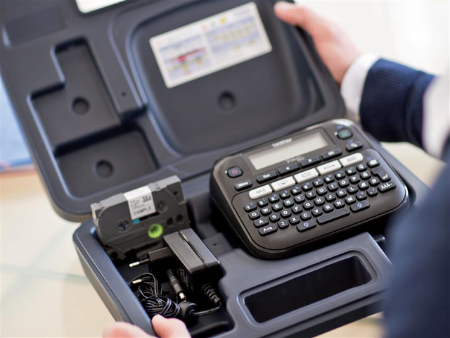 Labelprinter Brother P-touch TZe PT-D210 desktop qwerty 12mm black in case
