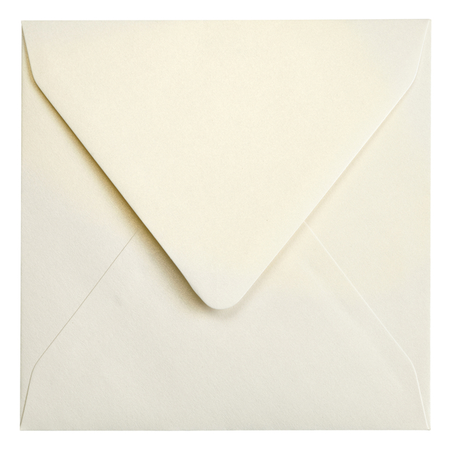 Envelop Papicolor 140x140mm metallic ivoor pak à 6 stuks