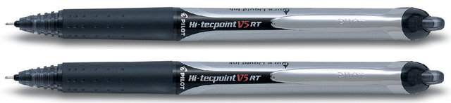 Hi-Tecpoint V5 RT - Liquid Ink Rollerball - Black - Fine Tip