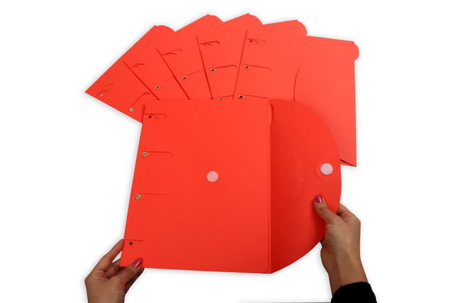 Smartfolder geperforeerde opbergmappen A4 Rood 6 stuks
