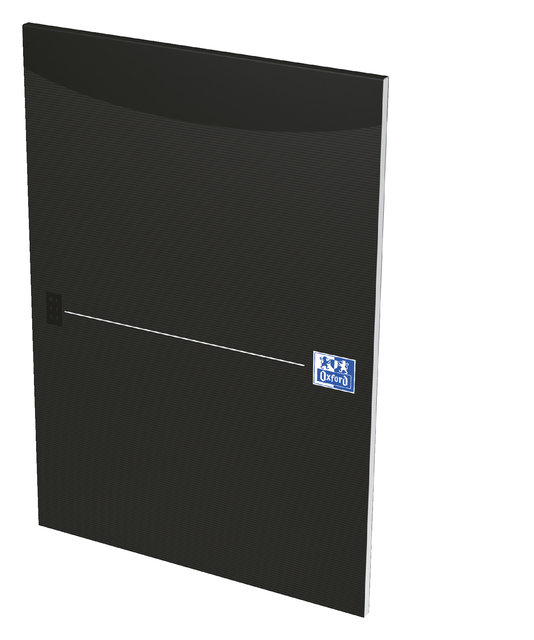 OXFORD Office Essentials A4 Soft Card Glued Notepad 100 Pages Ruled Black