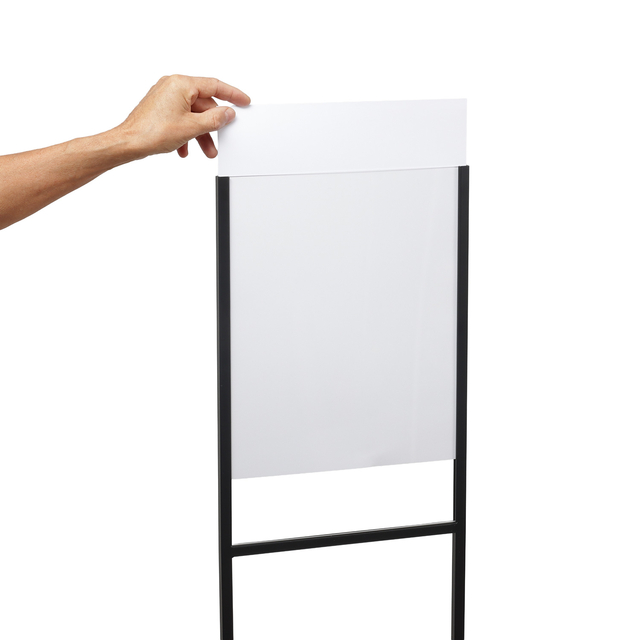 Infostandaard Europel metaal met acryl bord A4 zwart