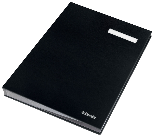 Signature book Esselte carton 20 tabs black