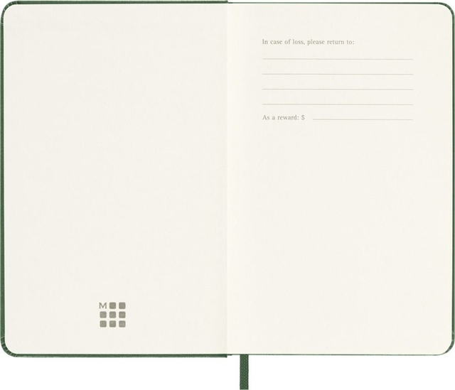 Agenda 2027 Moleskine 12M Planner Weekly 7dagen/1pagina pocket hc myrtle green