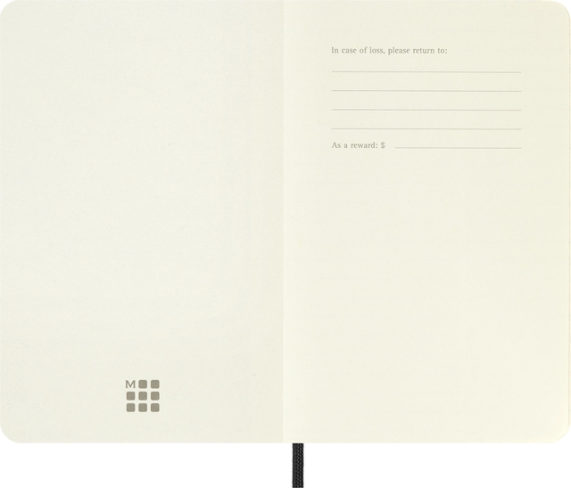 Notitieboek Moleskine pocket 90x140mm dots soft cover zwart