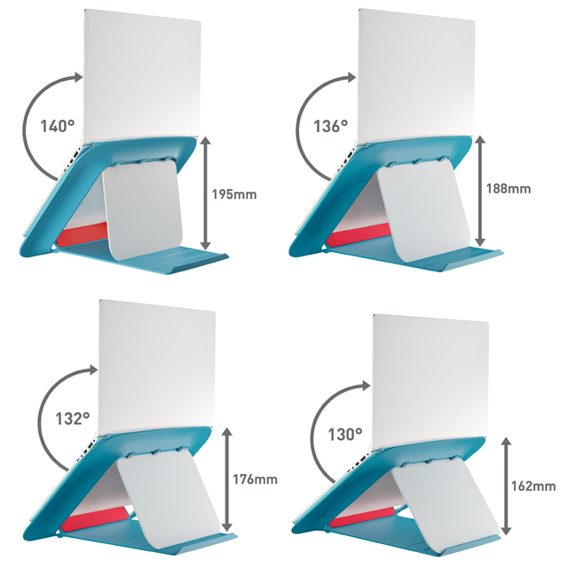 Laptopstandaard Leitz Ergo Cosy verstelbaar recyled blauw