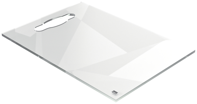 Nobo transparent acrylic notice board with handle A4