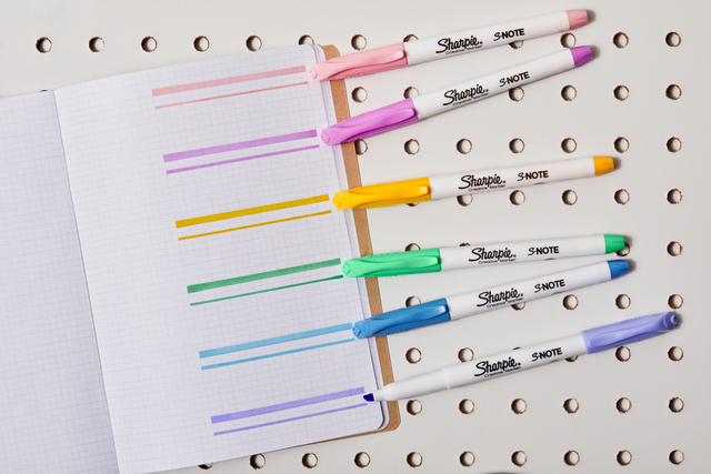 Markeerstift Sharpie S-note assorti blister à 12 stuks