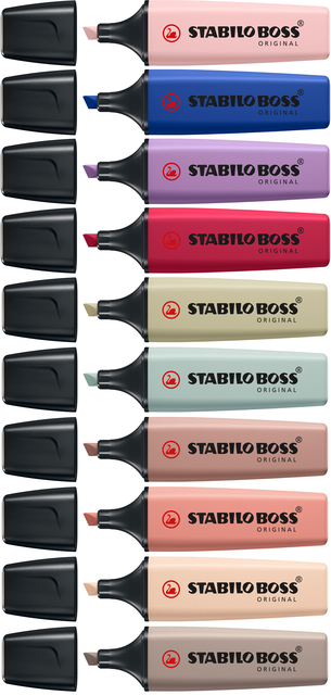 Markeerstift STABILO Boss Wildflower & Nature Colors ass deskset 10st