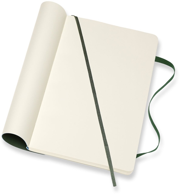 Notitieboek Moleskine large 130x210mm blanco soft cover myrtle green