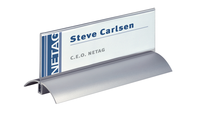 Tafelnaambord Durable Presenter De Luxe 61x210mm 2 stuks