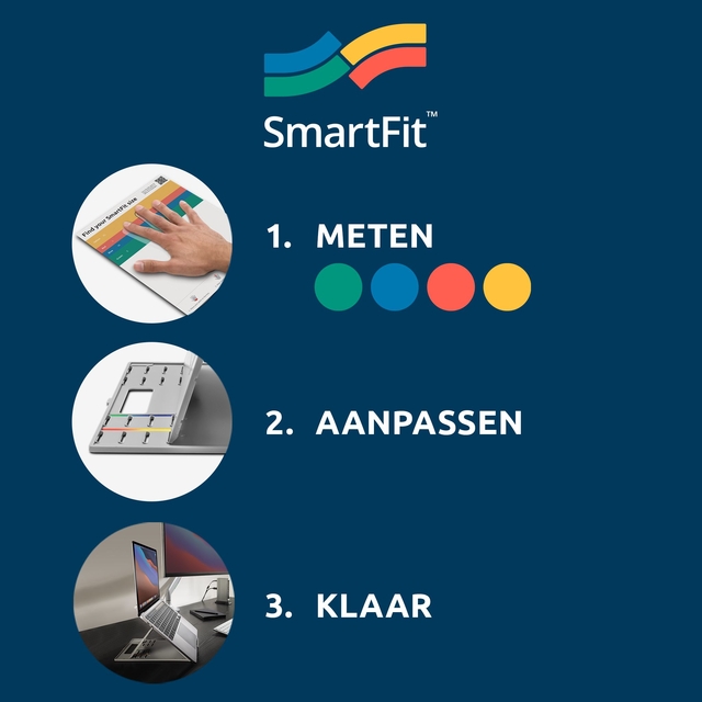 Laptopstandaard Kensington easyriser smartfit zwart