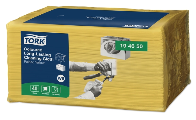 Cleaning cloth Tork Long-Lasting W8 multifunctional yellow 194650