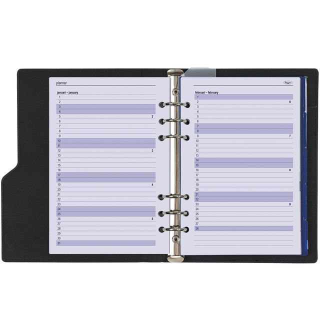Organizer Kalpa Clipbook A5 inclusief agenda 2024-2025 7dagen/2pagina's nerf zwart