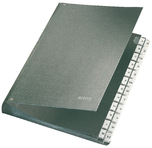Signature book Leitz carton A-Z international black
