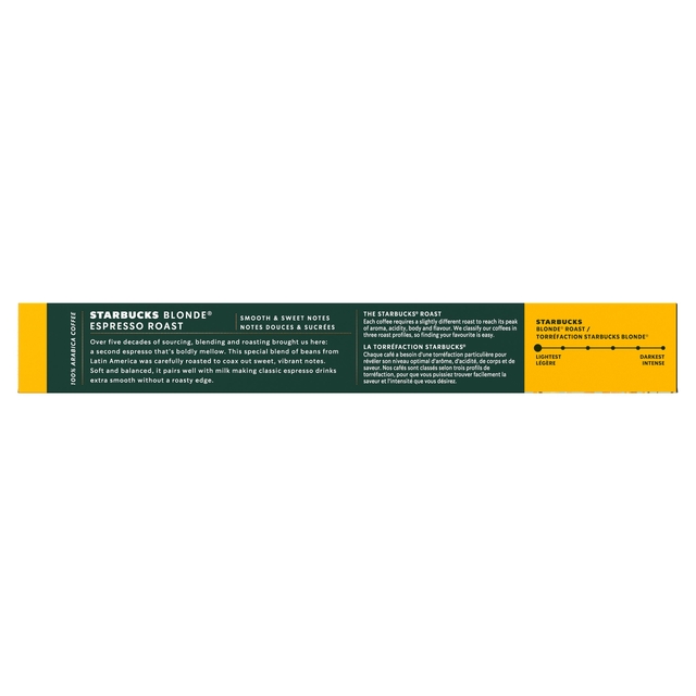 Koffiecups Starbucks espresso blonde roast 10 stuks