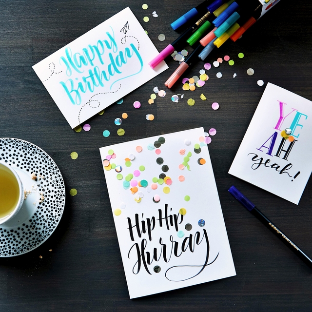 Brushpen edding 1340 Happy L ettering assorti set à 9 stuk