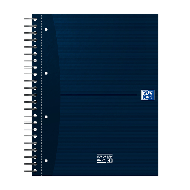 Collegeblok Oxford Office Essentials Europeanbook A4+ 4-gaats 120 pagina's assorti