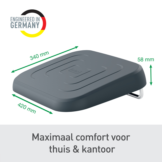 Voetensteun Leitz Ergo verstelbaar gerecycled grijs