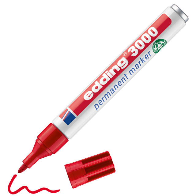 Viltstift edding 3000 creatief rond 1.5-3mm assorti blister à 4 stuk