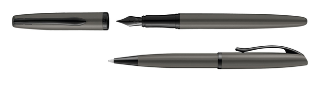 Schrijfset Pelikan Jazz Noble Elegance K36+P36 metaal stone