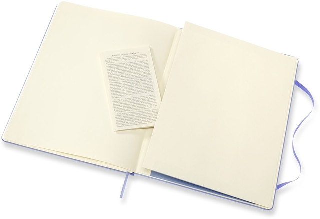 Notitieboek Moleskine XL 190x250mm blanco hard cover hydrangea blue