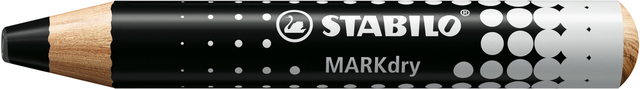 Whiteboardpotlood STABILO MARKdry incl 2 slijpers zwart classpack 30st