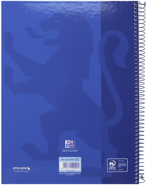 Notitieboek Oxford Classic Europeanbook A4+ 4-gaats lijn 160 pagina's donkerblauw