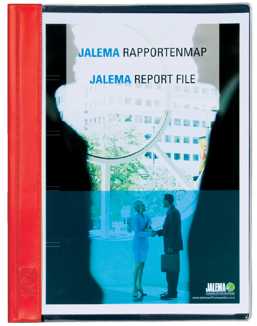 Jalema A4 Report File red with strip and cover