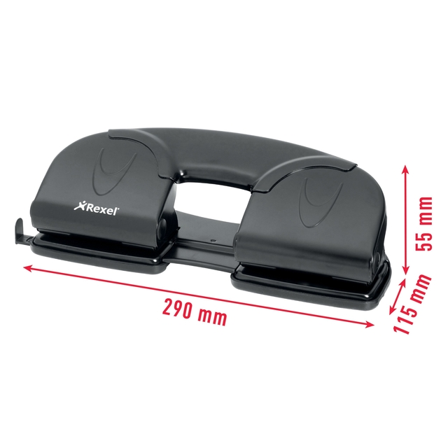 Four Hole Punch Rexel V412 12 sheet black