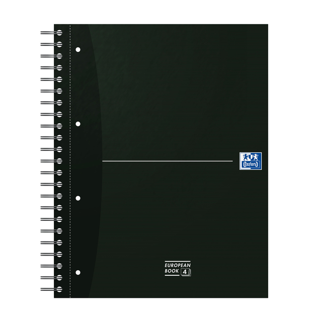 Collegeblok Oxford Office Essentials Europeanbook A4+ 4-gaats 120 pagina's assorti