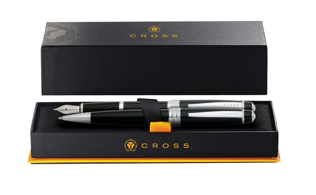 Schrijfset balpen en vulpen Cross Bailey M zwart