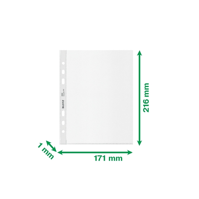 Showtas Leitz Recycle 100µ 6-gaats PP A5 transparant 25 stuk