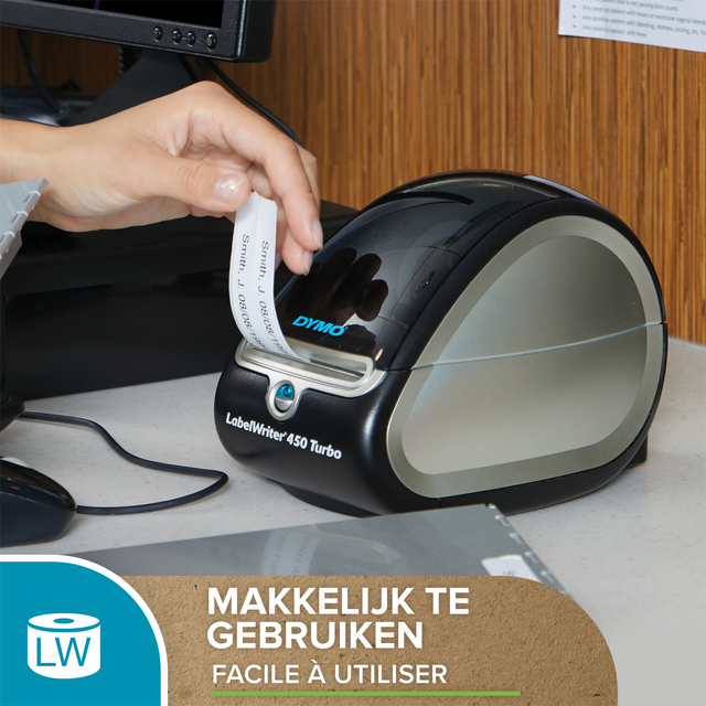 Etiket Dymo LabelWriter adressering 28x89mm 12 rollen á 130 stuks wi