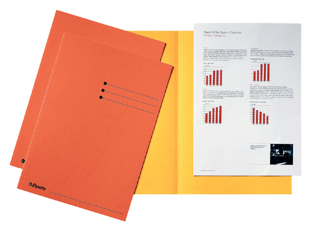 Document wallet A4 Esselte  manilla 180gr orange