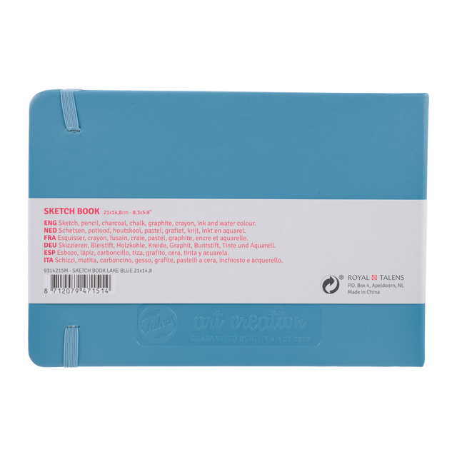 Schetsboek Talens Art Creation 80 witte vellen 140gr 210x150mm blauw