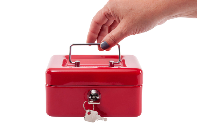 Cash Box with Coin Slot 12,5 x 10,5 x 6,1 cm
