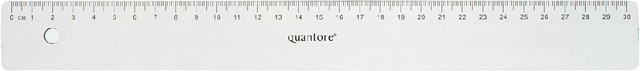 Ruler Quantore 30cm plastic transparent