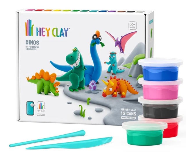 Klei Hey Clay dinos set à 15 delen