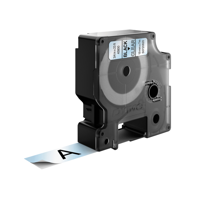 Dymo Tape 19mm Black/Cl 45800/S0720820