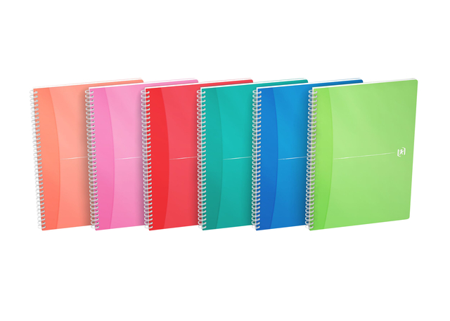 OXFORD Office My Colours A4 Polypropylene Twin-wire Notebook  Ruled 180 Pages Assorted Colours SCRIBZEE® Compatibl