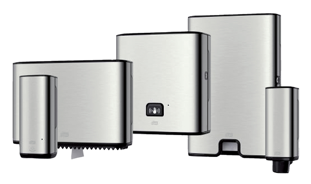 Hand towel dispenser Tork Express Image line Countertop Multifold H2 stainless steel 460005