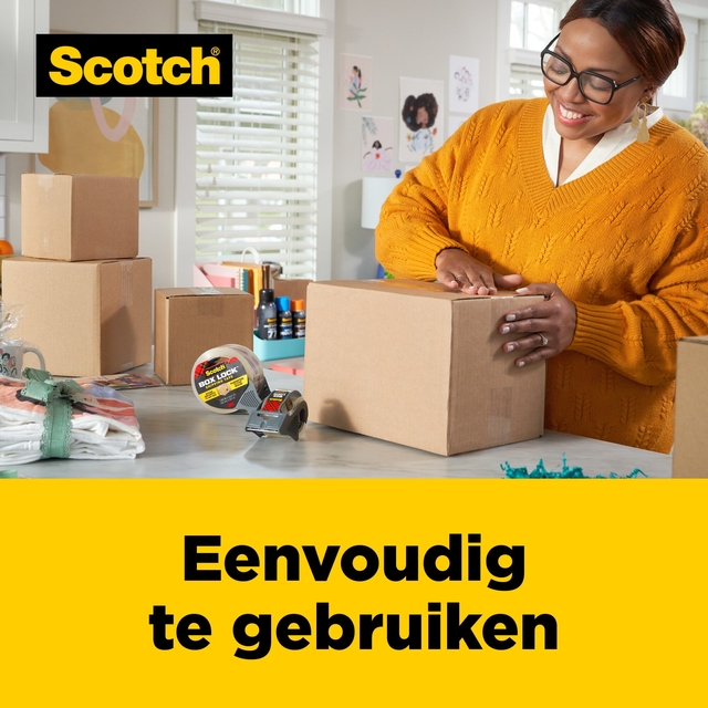 Verpakkingstape Scotch Box Lock 3950-EF 48mmx50m 3 stuks